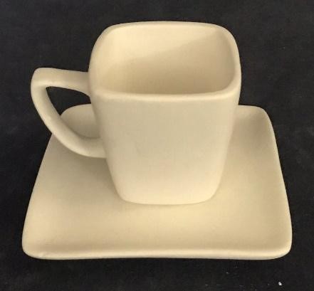 TAZA DE CAFE CON PLATO CUADRADO